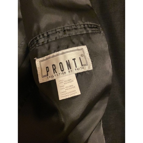 Pronti Collection by Phita Mens M Black Shimmery Suit Jacket and Pants Size 32 - Picture 10 of 16